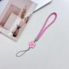 Wrist Anti-Lost Hanging Cord Pu Leather Rope Flower Mobile Phone Strap Cell Phone Lanyard Mobile Phone Lanyard Keychain