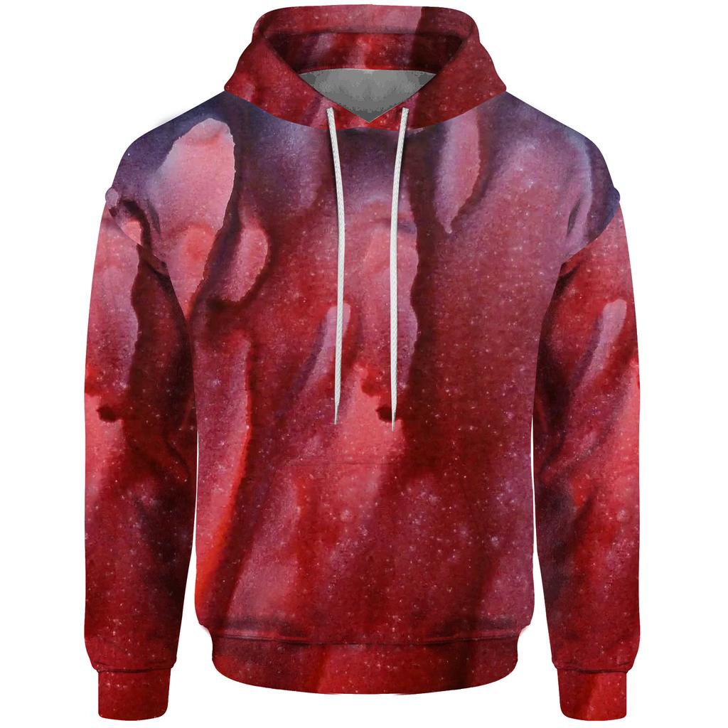 Autumn and Winter Male Clothes Digital Printing New In Hoodies & Sweatshirts Trend Clothing Five-pointed Star Hoodie Sweatshirt