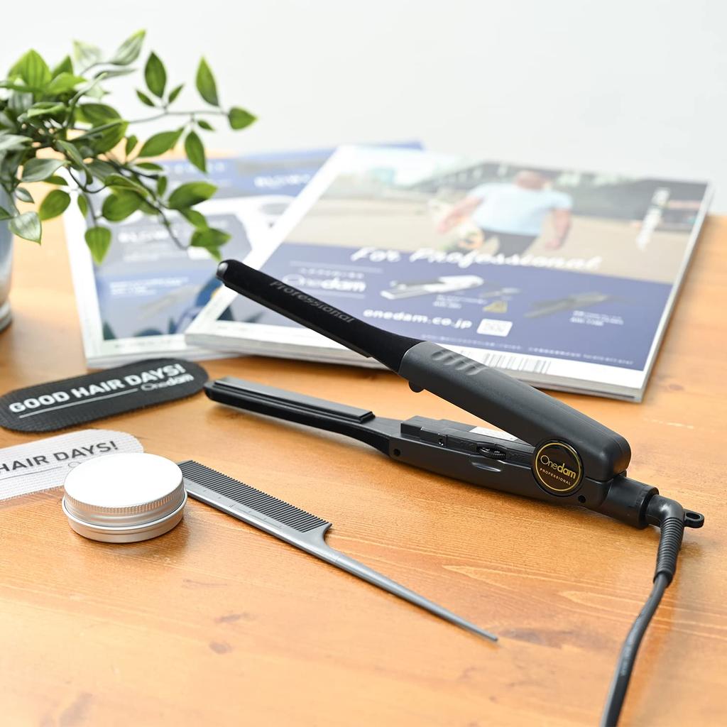 Onedam Onedam Hair Iron Straight Curl Slim Negative Ion Plate 11mm Bangs Wavy Commercial Use Men's 60℃~200℃ AHI-1100