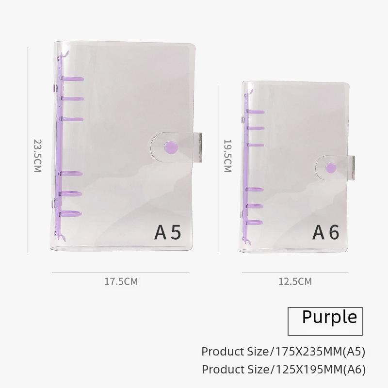 Корейская обложка для блокнота для путешествий из ПВХ с отрывными листами формата А5/А6 в виде конфет-макарон с 6 отверстиями