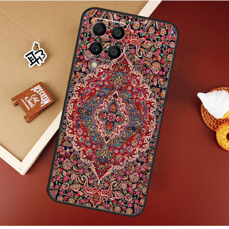 Persian carpet Floral pattern Case For Samsung Galaxy M16 M36 M56 M06 M52 M32 M12 M54 M34 M14 M35 M55 M15 M11 M31 M13 M53