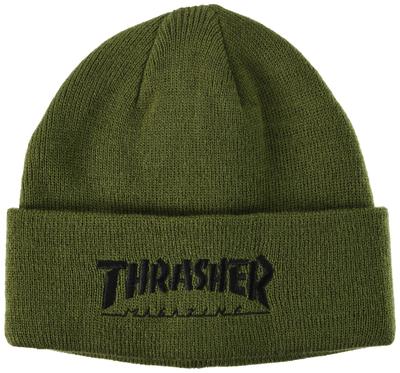 Thrasher Шапка бини с логотипом MAG, Размер свободный, Цвет хаки (THR-N01)