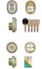 TOSTEM Entrance Door Key Replacement DN Cylinder Lock Dimple Key LIXIL DRZZ3004 Shine Gray Replacement Instruction Manual Included MCY-480