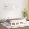 Solid Wood Bed White 150 x 200 cm