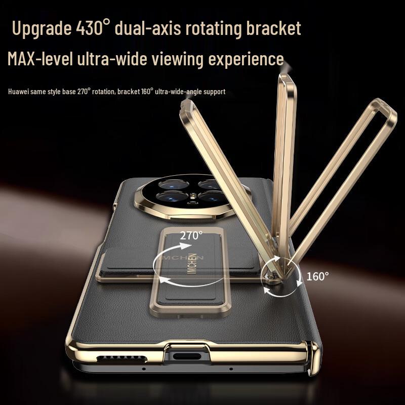Honor Magic V6 Tech Leather Case with Wristband Stand