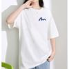 Amoi Cotton Short-Sleeved T-shirt Women's Letter Print Loose Plus Size Casual Women's T-shirt Half-Sleeved Top