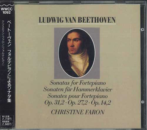 CD ЛЮДВИГ ВАН БЕТХОВЕН, КРИСТИН ФАР - Сонаты для фортепиано соч.. 31 Нет. 2 WWCC1092 KOCH SCHWANN MU Япония Оби Классика Б/у