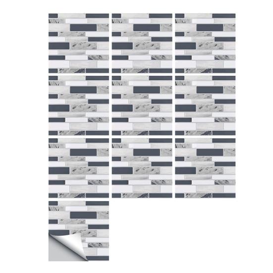 10 листов Мраморная наклейка на стену Водонепроницаемая ПВХ Самоклеящаяся Декоративная наклейка Дом Ванная Кухня Фартук Отклеивающаяся наклейка на стену