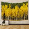 Autumn Forest Tapestry Wall Hanging Natural Fallen Leaves Landscape Hippie Tapestry Colorful Living Room Hanging Wall Tapestry
