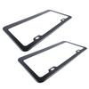 2Pcs Car License Plate Frames Carbon Fiber License Plate Frame Rustproof Universal for Automobiles
