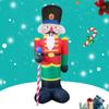 2.4m Inflatable Santa Claus LED Light Merry Christmas Outdoor Nutcracker New Year 2022 Christmas Decoration Garden Soldier