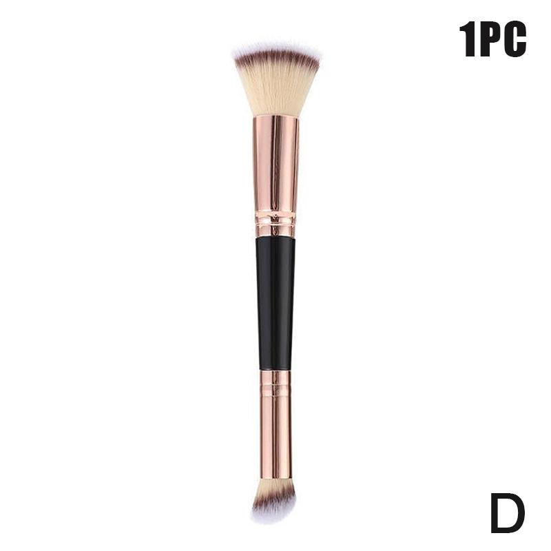 1/2/5 шт. Кисть для макияжа основы Двусторонняя Плоская/Скошенная вершина Кисть для контура Для красоты Растушевки Жидкая Пудра Консилер Крем