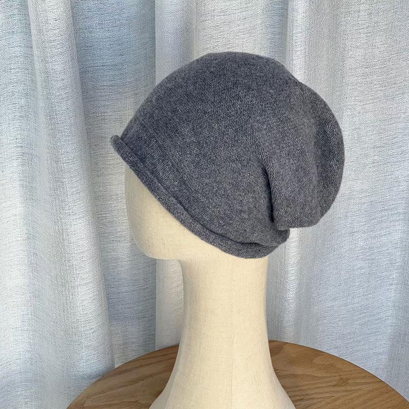 Korean retro cold hat soft integrated headgear autumn and winter warm ear protection knitted hat Internet celebrity pullover hat women