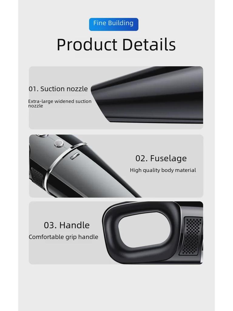 Премиальный мощный беспроводной портативный мини-пылесос для автомобиля