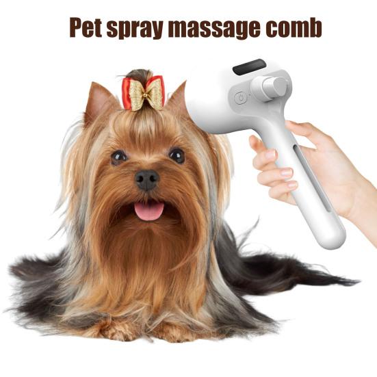 Паровая щетка для кошек, перезаряжаемая расческа-спрей для удаления шерсти с резервуаром для воды и кнопкой спуска, паровая щетка для ухода за домашними животными для кошек и собак