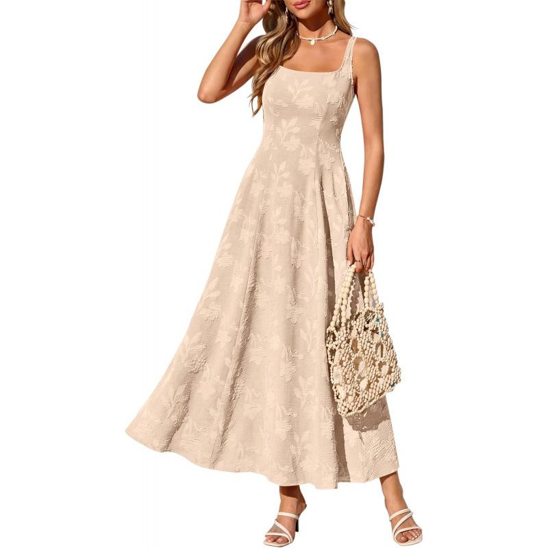 Spice Girl Style 2026 Summer Casual Premium Versatile Loose Lazy Sleeveless Square Neck Dress