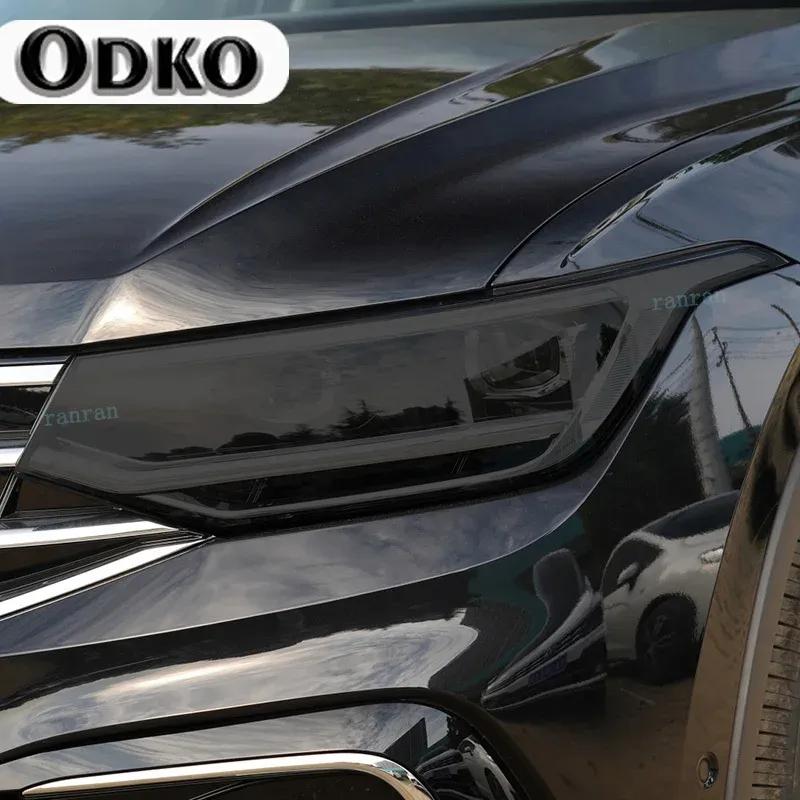 Тонировка фар автомобиля Дымчато-черная Защитная пленка TPU Наклейки Для Tiguan Facelift -Текущие Аксессуары Защита от царапин Ремонт
