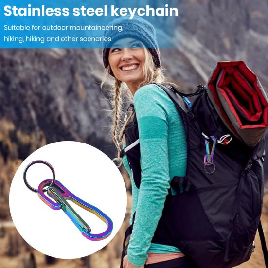 Зажим для брелка, быстросъемный, нержавеющий, устойчивый к коррозии компактный размер, сверхлегкий карабинный ключ