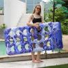Durable Inflatable Water Floating Bed For Adults Extra Thick PVC Material Leaf Design Pool Mat