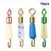 Silicone Fishing Gear Color Rotating Rotation Drift Connector Line Hook Swivels Fishing Floats
