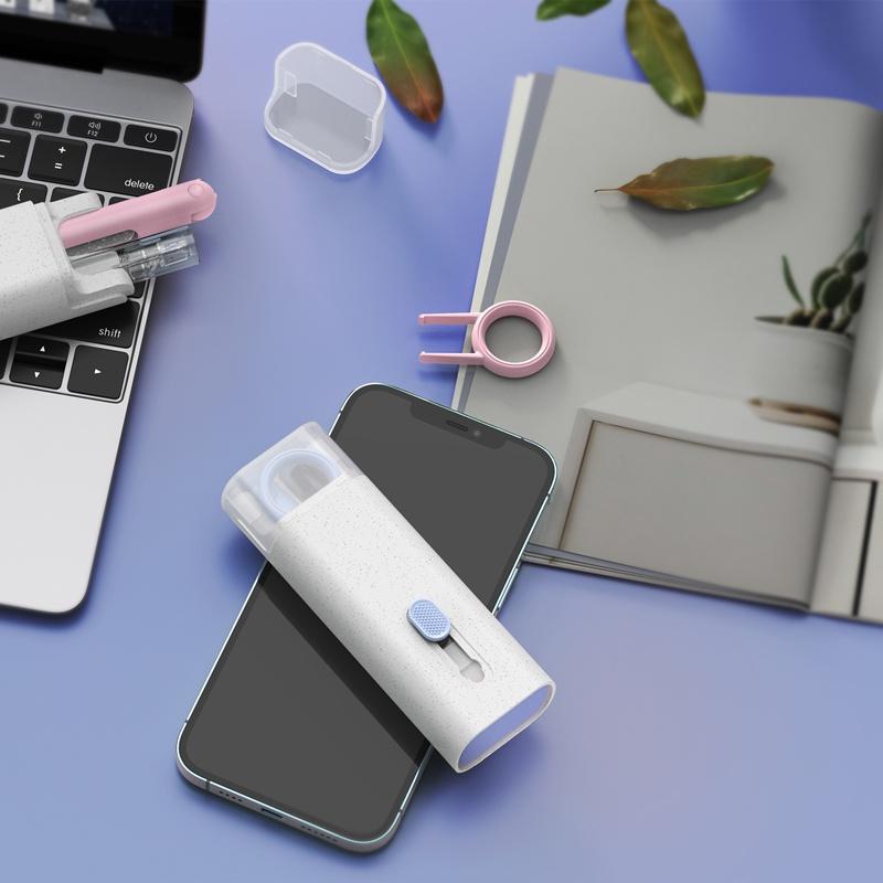 Электронный набор для чистки 7 в 1: для ноутбука, клавиатуры, Airpod, многофункциональный, с съемником колпачков клавиш, флакон для телефона, наушников