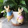 Bunny Figurine Realistic Create Vitality Resin Practical Clambering Garden Sculpture Decoration Home Decor
