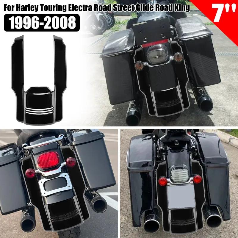 Motor Light Black 7" Stretched Rear Fender Extension Filler For Harley Touring Electra Street Road Glide CVO Ultra Classic 96-08