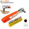 Mini Ratchet Wrench Screwdriver 1/4 Hex Adjustable Quick Release Socket Handle Repair Hand Tool For Car Repair Close Quarters