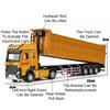 1:50 Alloy City Heavy Trailer Dump Truck Model Toy Car Sound Light Sanitation Garbage Trucks Transport Models Children's Gifts