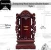 Храм Предков Цельное Дерево Камфорная Табличка Мемориальная Доска Алтарь с Рамкой в Позе Лотоса