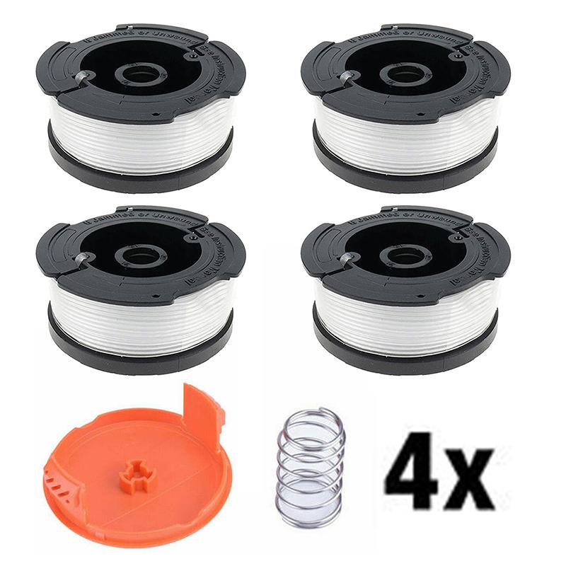 4pcs Grass String Trimmer Spool Line Cap Cover with Spring Lawn Mower Replacement for Most AF-100-3ZP Line Trimmer Models Set