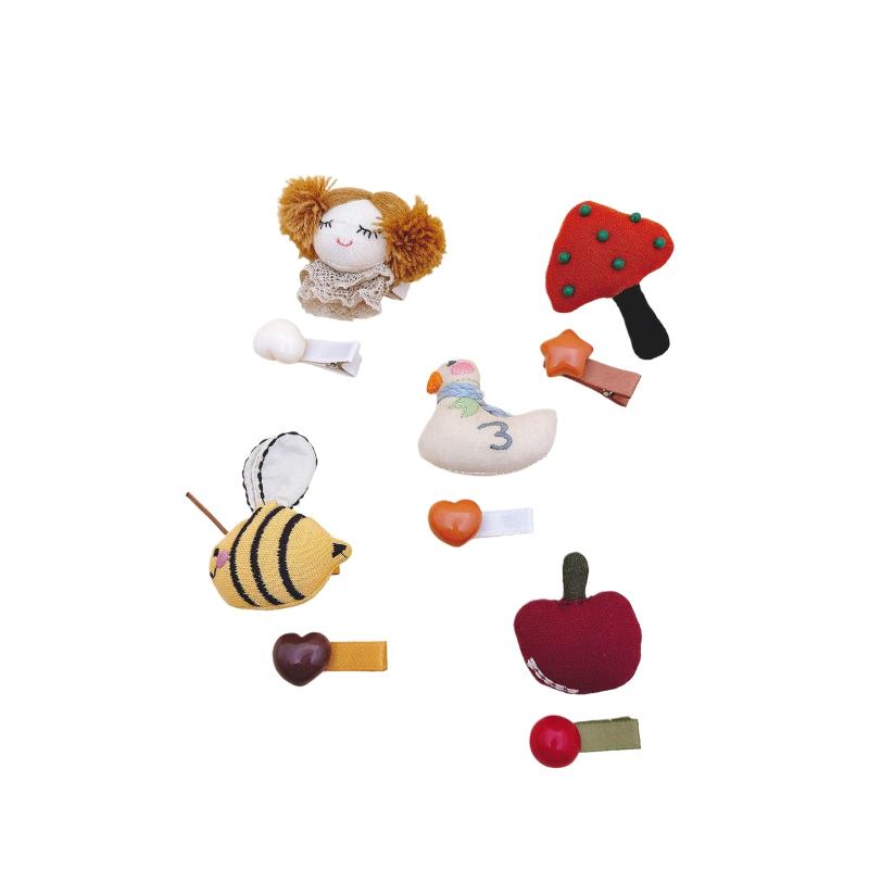 1 шт. Милые аксессуары для волос новорожденных Мультяшные заколки для волос для девочек Ручной работы Тканевые хлопковые заколки Детский боковой зажим Детский держатель для волос