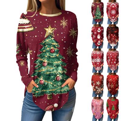 Футболки женские осенние повседневные рубашки с длинным рукавом толстовка винтажный графический принт топ пуловер ко Дню святого Валентина