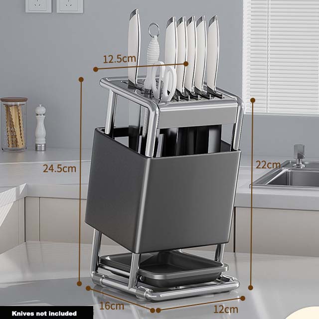 Держатель для ножей из нержавеющей стали, органайзер для кухонного хранения, многофункциональный держатель для кухонных ножей, органайзер для ножей, органайзер для столовых приборов