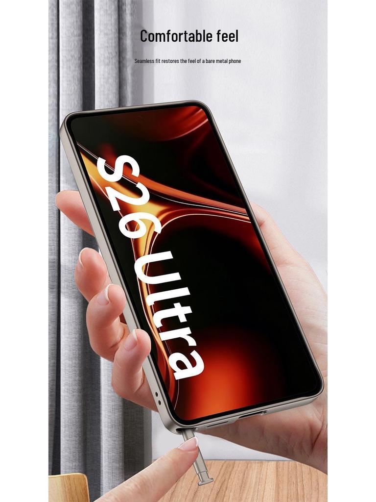 Тонкий чехол-подставка Samsung S26 - Защитная крышка однотонного цвета