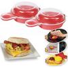 2Pcs/Set, Easy Eggwich Microwave Egg Cooker, Red And Clear, Kitchen Gadgets, Kitchen Accessories