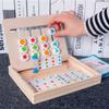 Kids Wooden 4 Colors Game Board Logic Thinking Orientation Training Blocks Early Learning Toy