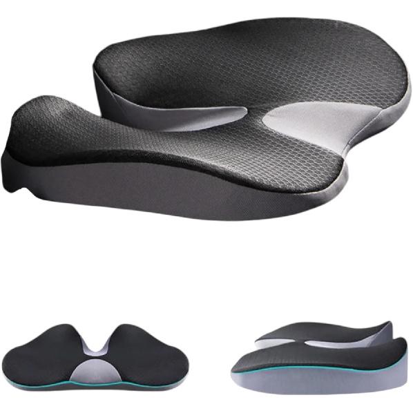 Подушка на сиденье – Нескользящая ортопедическая подушка из пены с эффектом памяти для копчика, при ишиасе и болях в спине, Удобная большая подушка для офисного кресла, автомобиля, дома,