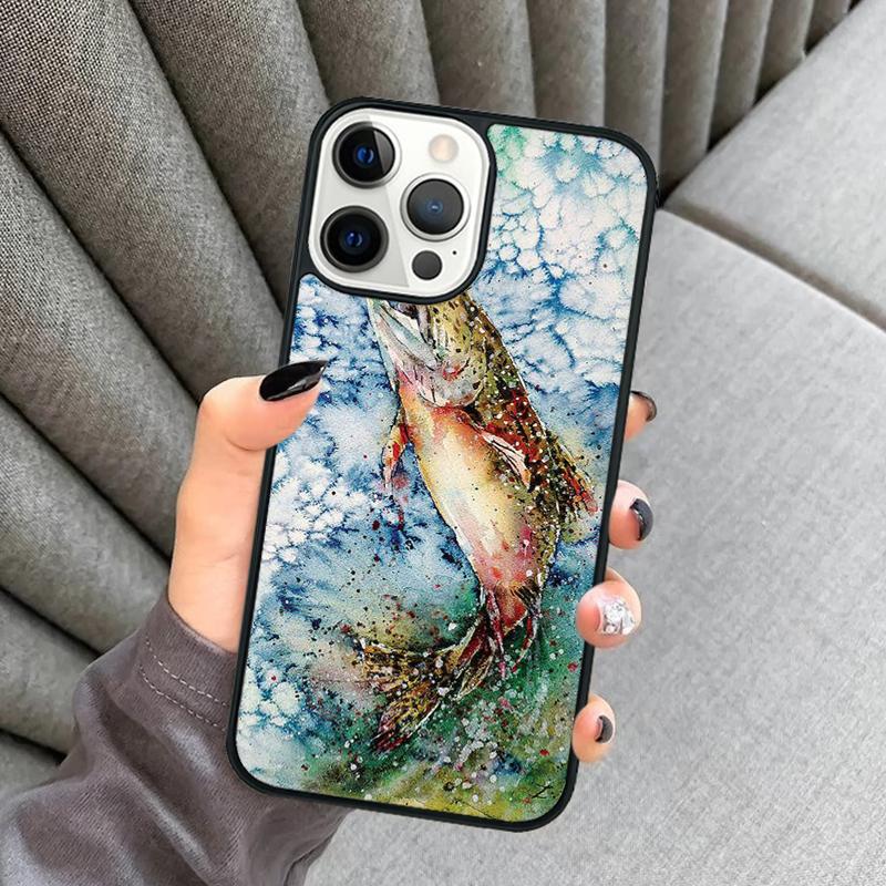 Чехол для телефона со скином для рыбалки на радужную форель Для iPhone 17 Air 16 16e 15 13 14 Pro Max 11 12 Plus 2022 MAX Чехол-оболочка coque