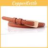 Color Solid Simple Gold Buckle Women Slim Waist Belt Casual And Versatile