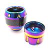 2PCS Burning Titanium Motorcycle Frame Slider Aluminum Front Fork Cup Falling Crush Protector Carbon Fiber for Motorbike Scooter