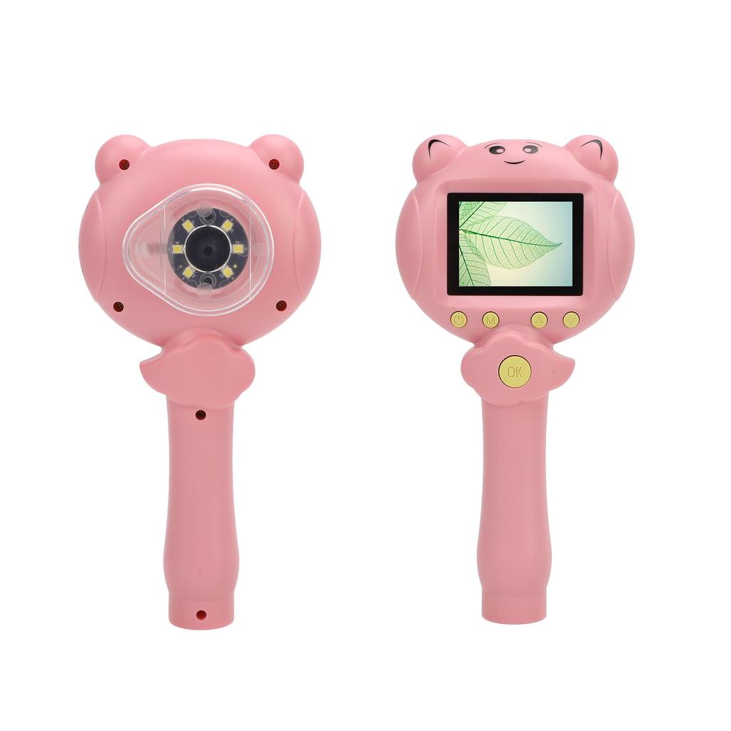 Kids Handheld Microscope 2.5K 48MP Portable 2inch Screen 8X Zoom Digital Microscope for Educational Science