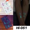 Little Sexy Cute Tattoo for Women Glowing Dark Taty Waterproof Fake Tatoo Luminous Tattoo Stickers Body Art Cartoon Tattoo