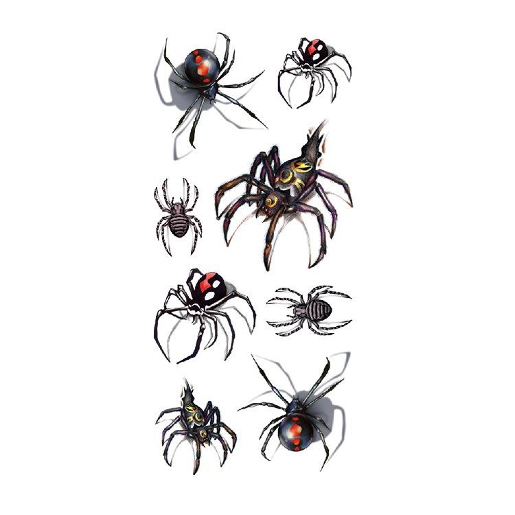 Шрам Змея Паук Скорпион Животное Водонепроницаемая Наклейка для Татуировки Образец Набора Ужасов для Подделки