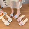 Fashion Women Sandals 2025 New Summer Fashion Flowers Dress Sandals Party Wedding Female Shoes Big Size Luxury Sandals Zapatos De Mujer
