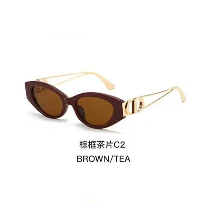 New European and American style cat eye sunglasses ins star fashion metal legs sunglasses UV protection