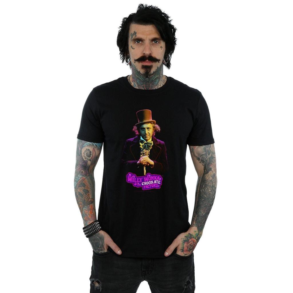 Willy Wonka And The Chocolate Factory Mens Dark Pose T-Shirt