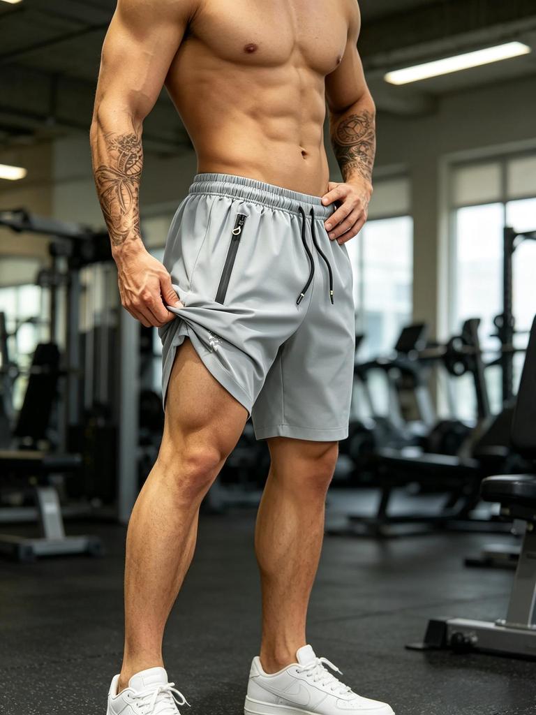 European Men's Large Casual Quick-Dry Breathable Sports Shorts