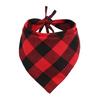 Plaid Triangle Towel Pet Scarf Soft Comfortable To Wear Fine Workmanship Water