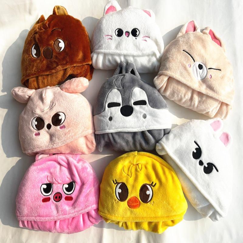 MINISO Kpop Skzoos Плед с капюшоном Мультяшный Милый Фланелевый Ленивый Шарф Накидка Пледы БанЧан ЛиНо ЧанБин Феликс Подарки Декор для Дома